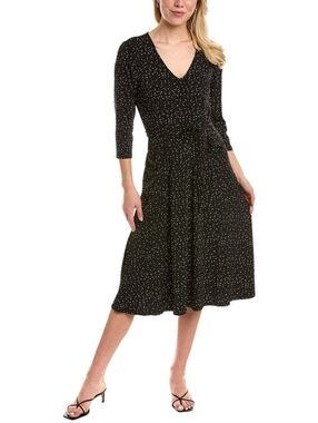Leota | Black Tie Waist Knit Midi Dress Size 2X